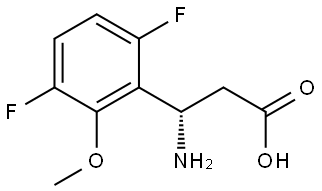 (3S)-3-AMINO-3-(3,6-DIFLUORO-2-METHOXYPHENYL)PROPANOIC ACID 结构式