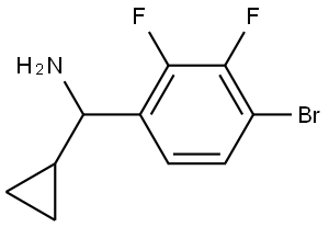 1-(4-BROMO-2,3-DIFLUOROPHENYL)-1-CYCLOPROPYLMETHANAMINE 结构式