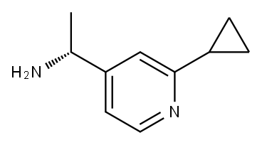 (R)-1-(2-环丙基吡啶-4-基)乙胺 结构式