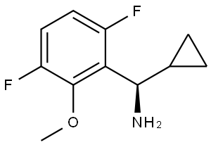 (R)-CYCLOPROPYL(3,6-DIFLUORO-2-METHOXYPHENYL)METHANAMINE 结构式