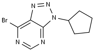 7-bromo-3-cyclopentyl-3H-[1,2,3]triazolo[4,5-d]pyrimidine 结构式