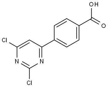 4-(2,6-dichloropyrimidin-4-yl)benzoic acid 结构式