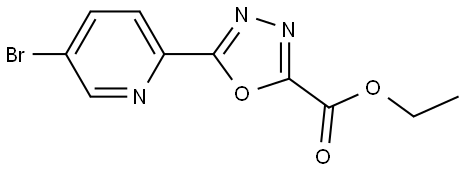 ethyl 5-(5-bromopyridin-2-yl)-1,3,4-oxadiazole-2-carboxylate 结构式