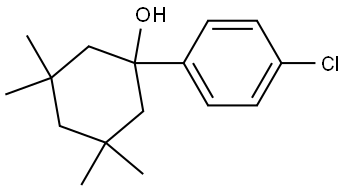 1-(4-chlorophenyl)-3,3,5,5-tetramethylcyclohexanol 结构式