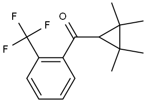 (2,2,3,3-Tetramethylcyclopropyl)[2-(trifluoromethyl)phenyl]methanone 结构式