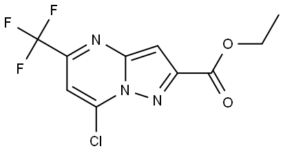 ethyl 7-chloro-5-(trifluoromethyl)pyrazolo[1,5-a]pyrimidine-2-carboxylate 结构式