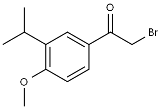 2-Bromo-1-[4-methoxy-3-(1-methylethyl)phenyl]ethanone 结构式