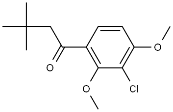 1-(3-Chloro-2,4-dimethoxyphenyl)-3,3-dimethyl-1-butanone 结构式