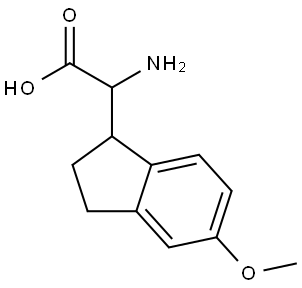 2-amino-2-(5-methoxy-2,3-dihydro-1H-inden-1-yl)acetic acid 结构式