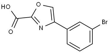 4-(3-Bromo-phenyl)-oxazole-2-carboxylic acid 结构式