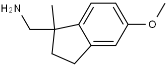 2,3-Dihydro-5-methoxy-1-methyl-1H-indene-1-methanamine 结构式