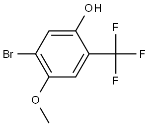 5-bromo-4-methoxy-2-(trifluoromethyl)phenol 结构式