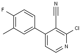 2-Chloro-4-(4-fluoro-3-methylphenyl)-3-pyridinecarbonitrile 结构式