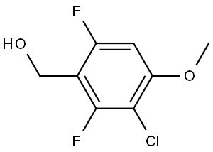 (3-chloro-2,6-difluoro-4-methoxyphenyl)methanol 结构式