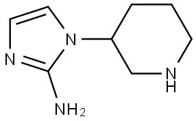 1-(piperidin-3-yl)-1H-imidazol-2-amine 结构式