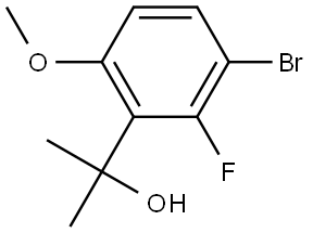 2-(3-bromo-2-fluoro-6-methoxyphenyl)propan-2-ol 结构式