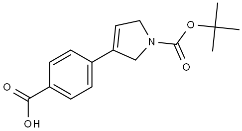 3-(4-羧基苯基)-2,5-二氢-1H-吡咯-1-羧酸叔丁酯 结构式