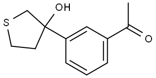 1-[3-(Tetrahydro-3-hydroxy-3-thienyl)phenyl]ethanone 结构式