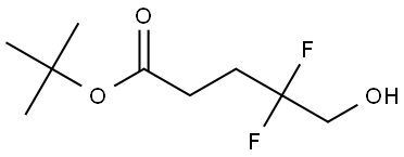 4,4-二氟-5-羟基戊酸叔丁酯 结构式