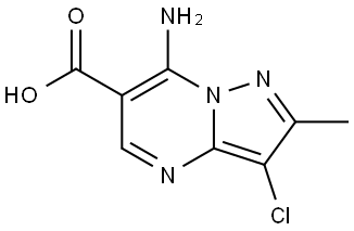 7-amino-3-chloro-2-methylpyrazolo[1,5-a]pyrimidine-6-carboxylic acid 结构式