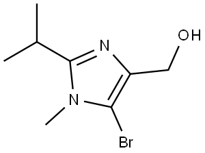 (5-溴-2-异丙基-1-甲基-1H-咪唑-4-基)甲醇 结构式