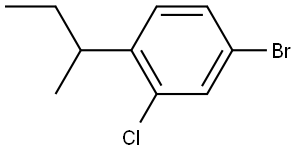 4-Bromo-2-chloro-1-(1-methylpropyl)benzene 结构式