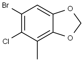 6-Bromo-5-chloro-4-methyl-1,3-benzodioxole 结构式