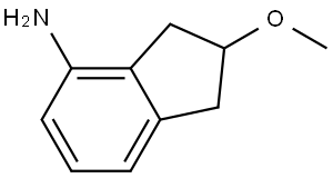 2,3-Dihydro-2-methoxy-1H-inden-4-amine 结构式