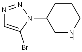 3-(5-bromo-1H-1,2,3-triazol-1-yl)piperidine 结构式