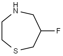 6-fluoro-1,4-thiazepane 结构式