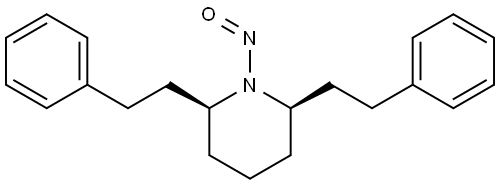 (2R,6S)-1-亚硝基-2,6-二苯乙基哌啶 结构式