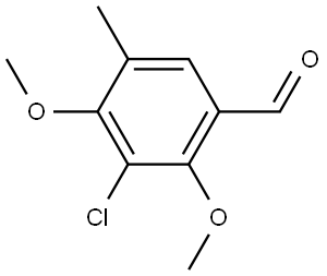 3-Chloro-2,4-dimethoxy-5-methylbenzaldehyde 结构式