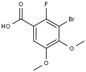 3-Bromo-2-fluoro-4,5-dimethoxybenzoic acid 结构式