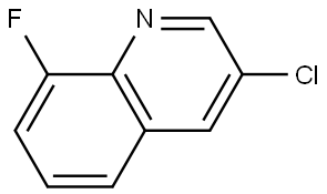 3-chloro-8-fluoroquinoline 结构式