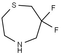 6,6-difluoro-1,4-thiazepane 结构式