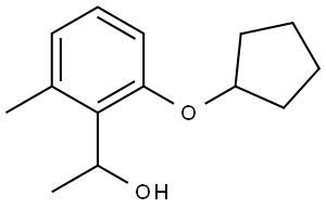 2-(Cyclopentyloxy)-α,6-dimethylbenzenemethanol 结构式