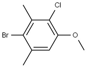 2-Bromo-4-chloro-5-methoxy-1,3-dimethylbenzene 结构式