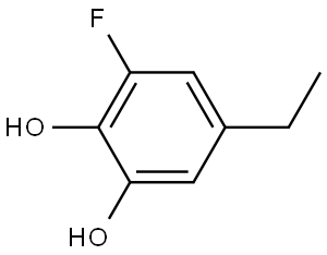 5-Ethyl-3-fluoro-1,2-benzenediol 结构式