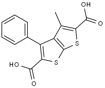 3甲基-4-苯基[2,3-B]并噻吩-2,5-二羧酸 结构式