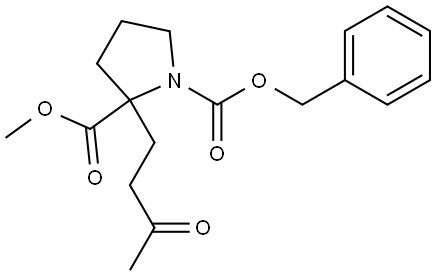 1-benzyl 2-methyl 2-(3-oxobutyl)pyrrolidine-1,2-dicarboxylate 结构式