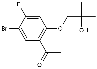 1-[5-Bromo-4-fluoro-2-(2-hydroxy-2-methylpropoxy)phenyl]ethanone 结构式