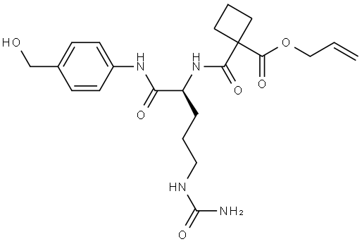 Allyloxy-cBut-Cit-PAB-OH 结构式