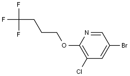 5-Bromo-3-chloro-2-(4,4,4-trifluorobutoxyl)pyridine 结构式