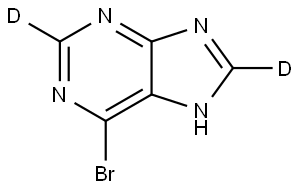 6-bromo-9H-purine-2,8-d2 结构式