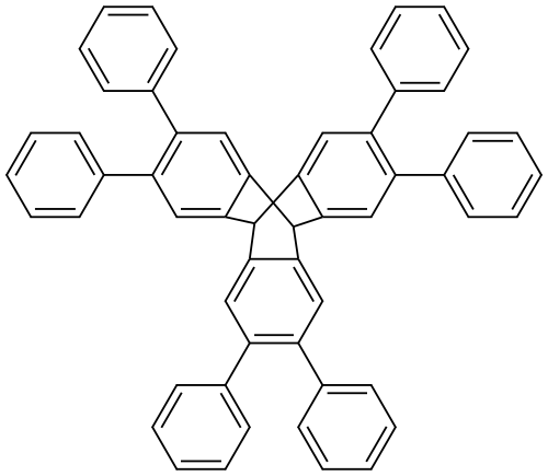 2,3,6,7,14,15-六苯基-9,10-二氢-9,10-[1,2]苯并蒽 结构式