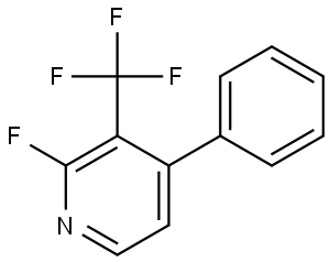 Pyridine, 2-fluoro-4-phenyl-3-(trifluoromethyl)- 结构式