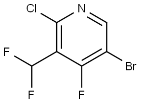 5-Bromo-2-chloro-3-(difluoromethyl)-4-fluoropyridine 结构式