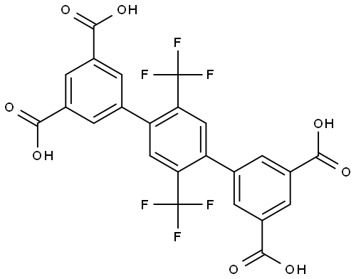 2',5'-双(三氟甲基)-[1,1':4',1''-三苯基]-3,3'',5,5'-四羧酸 结构式