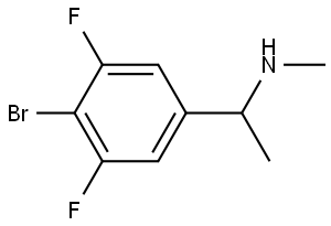1-(4-bromo-3,5-difluorophenyl)-N-methylethan-1-amine 结构式