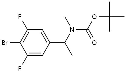 tert-butyl (1-(4-bromo-3,5-difluorophenyl)ethyl)(methyl)carbamate 结构式